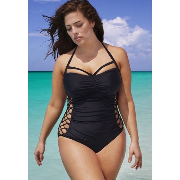Other - Sexy Plus Size Laced Up Bandage Push Up Swimsuit